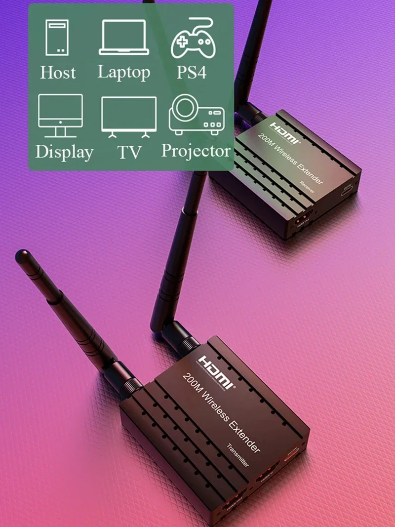 Extensor HDMI Sem Fio de 200M  - Hdmi Adapter avaliação e preço